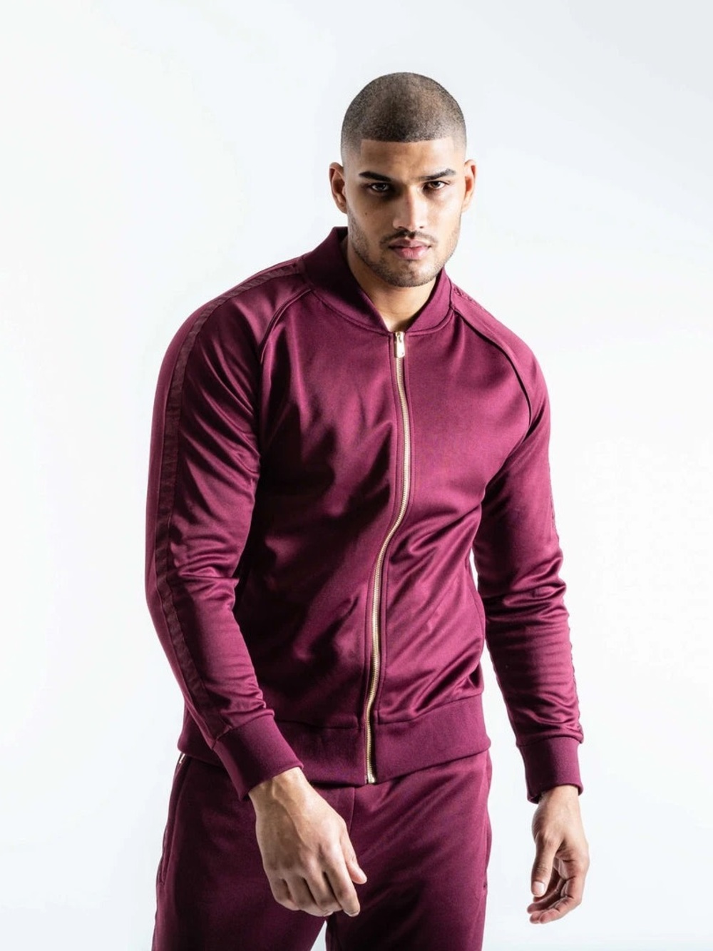 NWOT BOXRAW Men's Burgundy Track Jacket